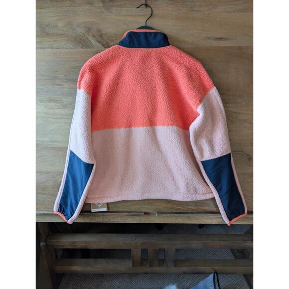 The North Face Cragmont Fleece Sweater Womens Medium Emberglow Orange 1/4 Snap - Picture 2 of 4